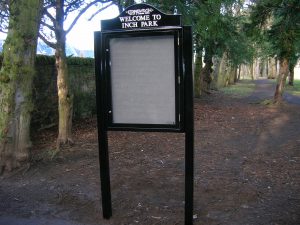Metal notice board 1 door Drum Park 4