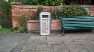 Metal stainless steel litter bin 2