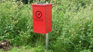 Metal dog waste bin 5