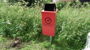 Metal dog waste bin 6
