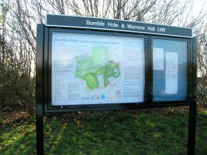 Metal mild steel notice board 1.5 doors Bumble fitted