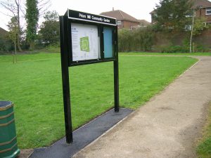 Metal mild steel notice board 1.5 doors Priors
