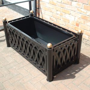 Metal planter wide decorative casing 3