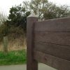 Recycled slat sign detail