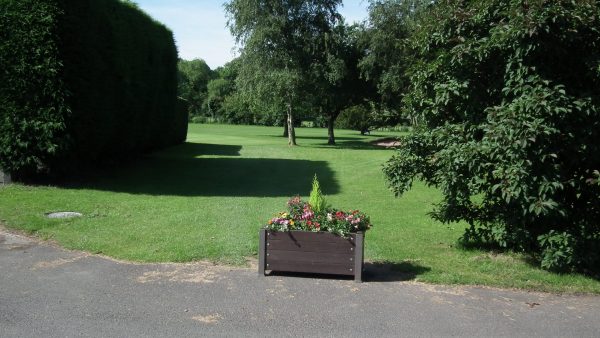 Recycled planter large in park