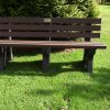 recycled bench with plaque