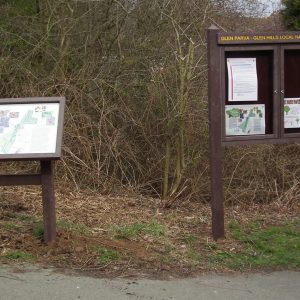 Recycled notice board and display panel
