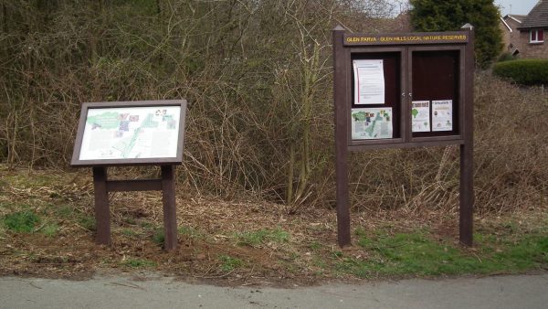 Recycled notice board and display panel