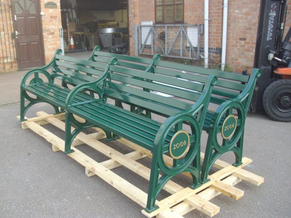 Metal bench with metal vandal proof slats 6