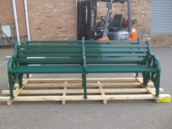 Metal bench with metal vandal proof slats 5