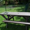 Recycled picnic bench with BBQ 2