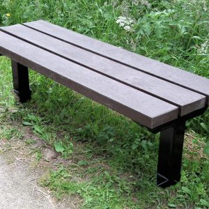Recycled bench no back Oakdale