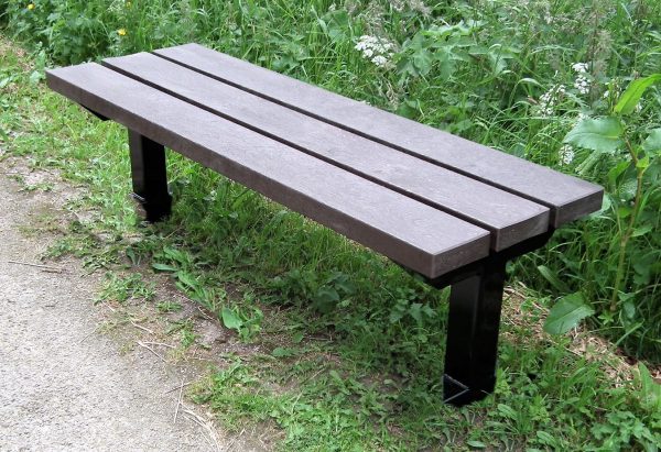 Recycled bench no back Oakdale