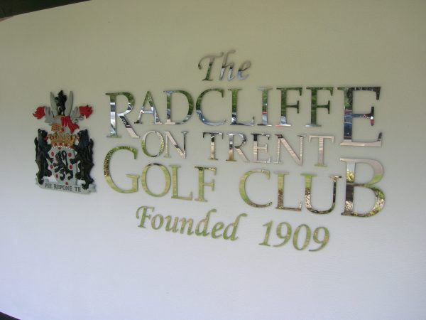 Metal wall sign radcliffe golf club