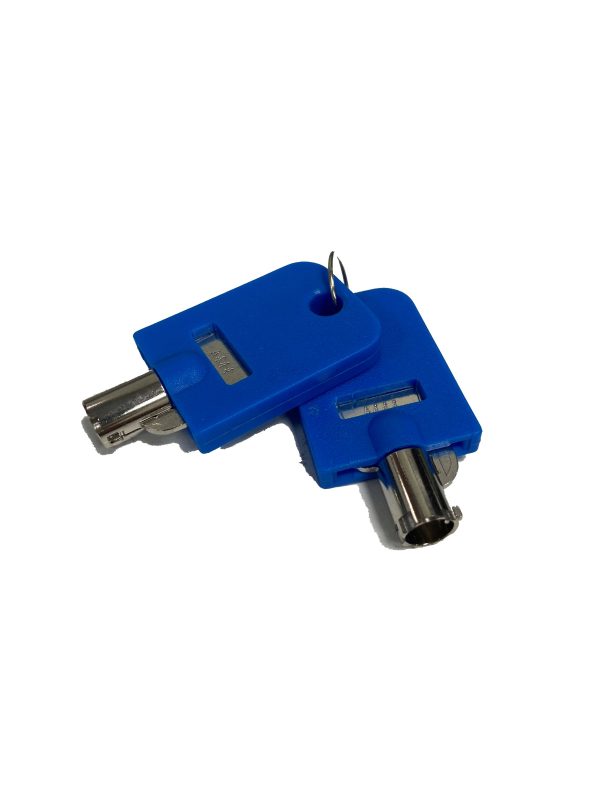 Camlock - Key with Blue Plastic Fob (Set of 2)