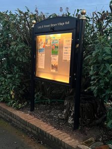 Illuminated notice board Lucy close up 4