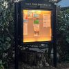 Illuminated notice board Lucy close up