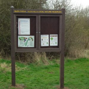 Post Mounted Notice Board